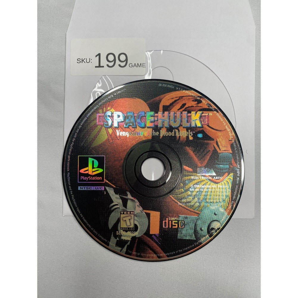 Space Hulk Vengeance of the Blood Angels Sony PlayStation 1 PS1 SLUS-00208 Disc
